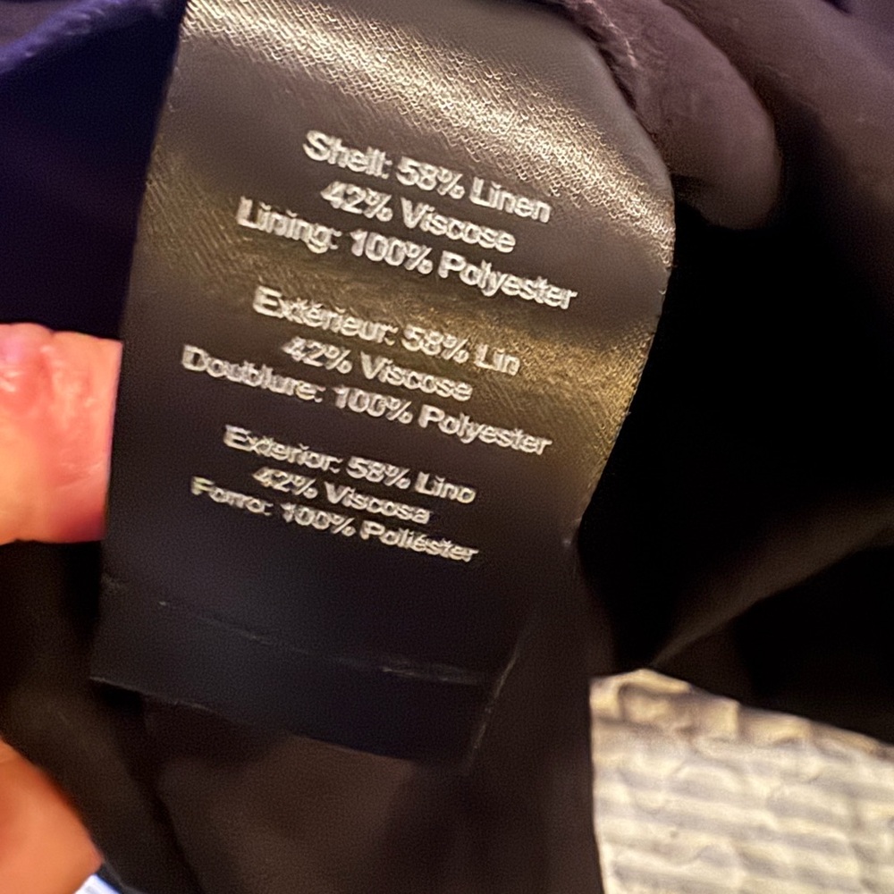 Donna Karan Black  linen Midi Dress with Gold Bow belt - Picture 8 of 10